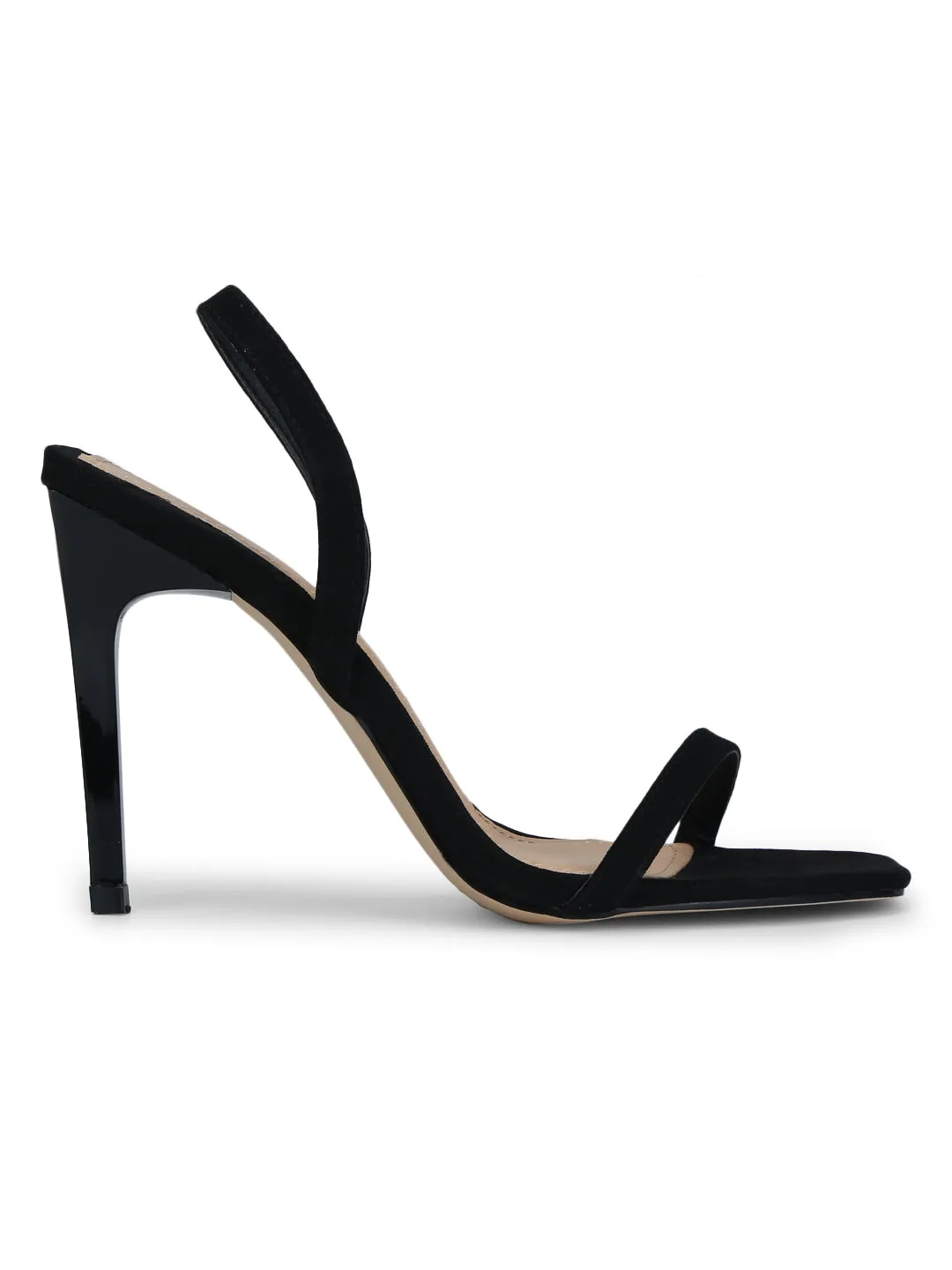 Black Micro Strappy Stilettos