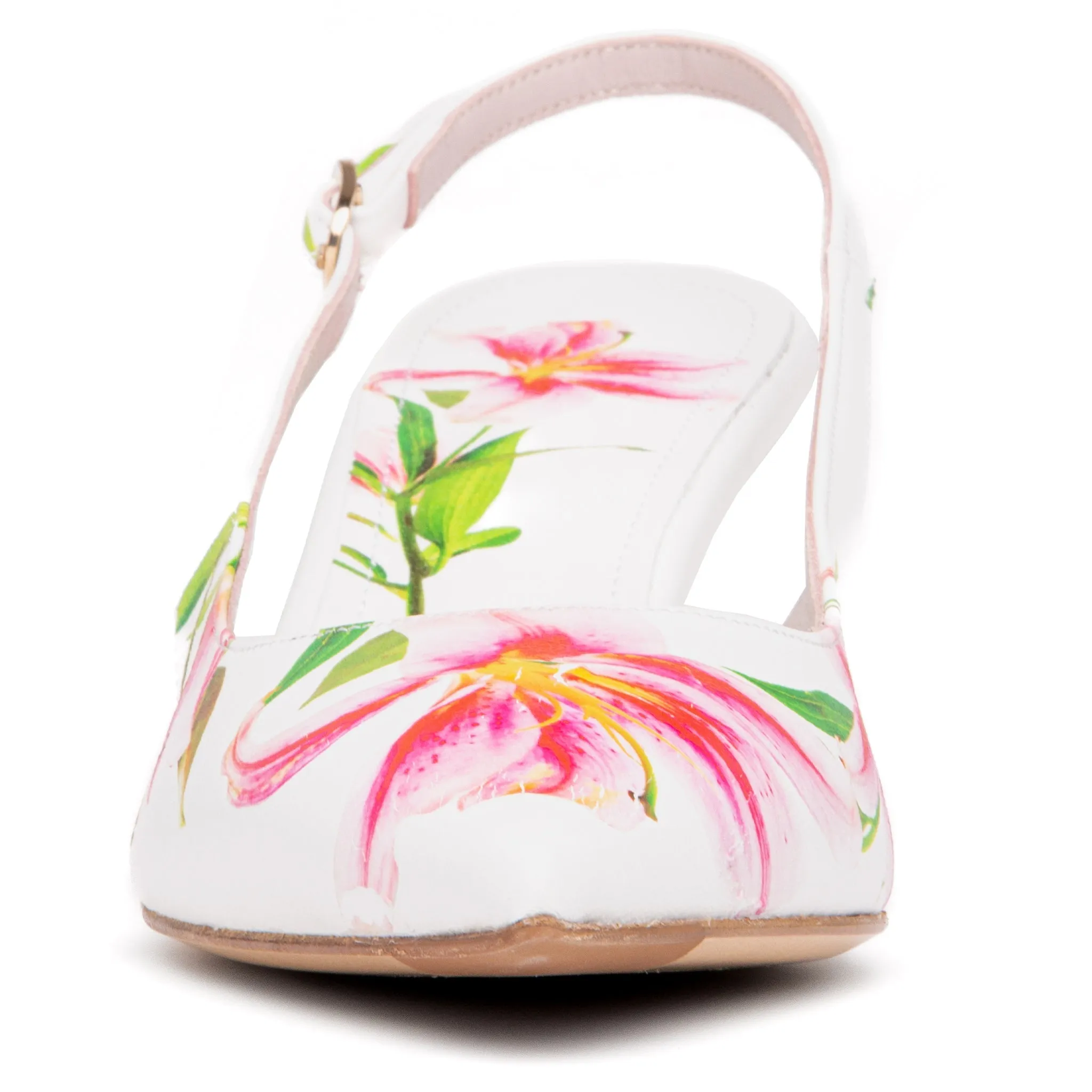Cancun Green Floral Printed Leather