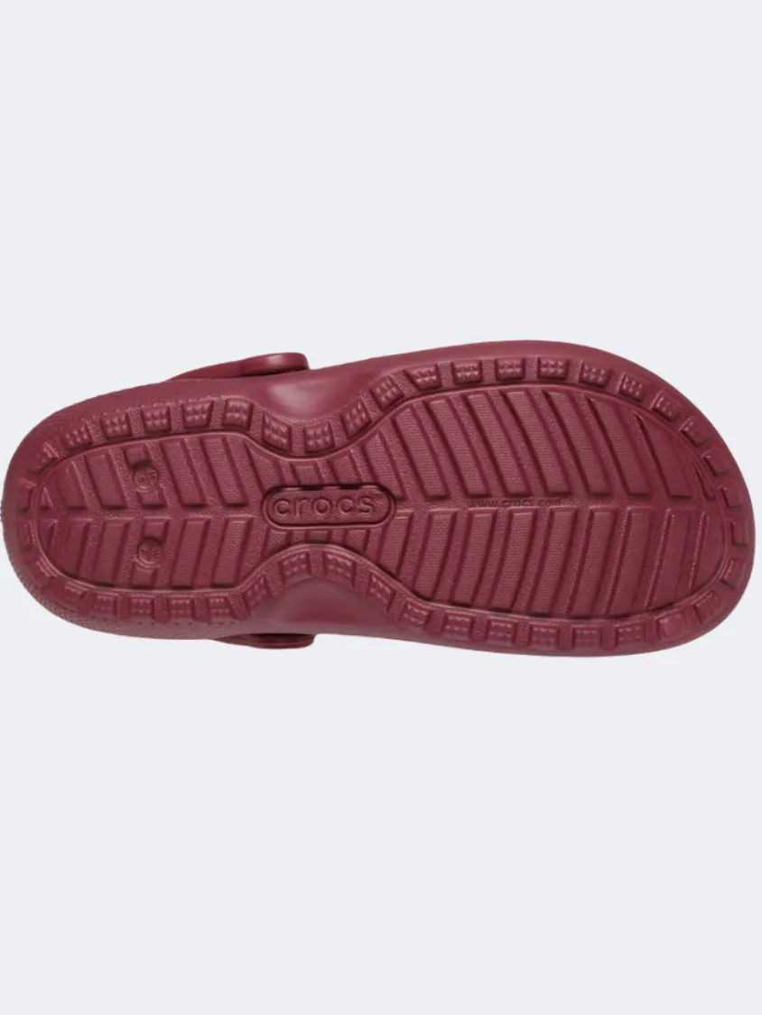 Crocs Classic Lined Clog Unisex Lifestyle Slippers Beetroot