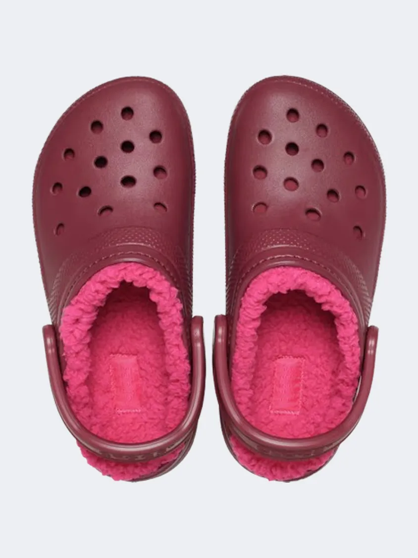 Crocs Classic Lined Clog Unisex Lifestyle Slippers Beetroot