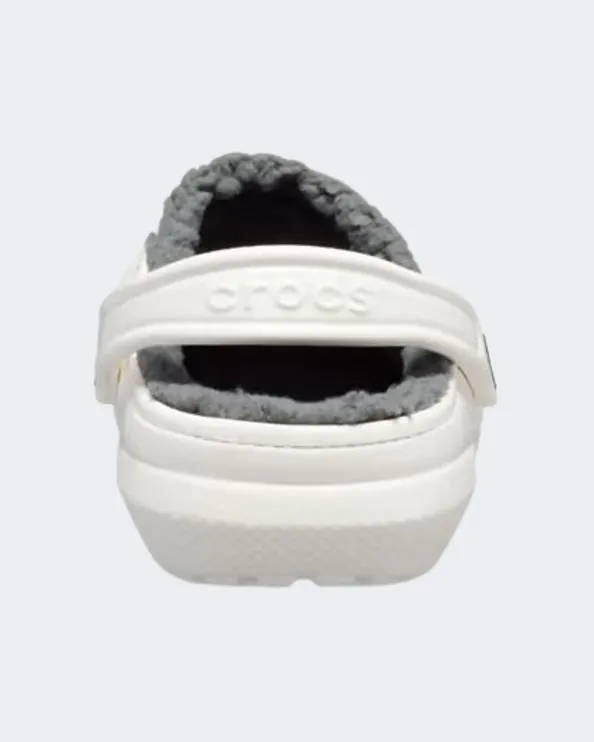 Crocs Classic Lined Clog Unisex Lifestyle Slippers White/Grey