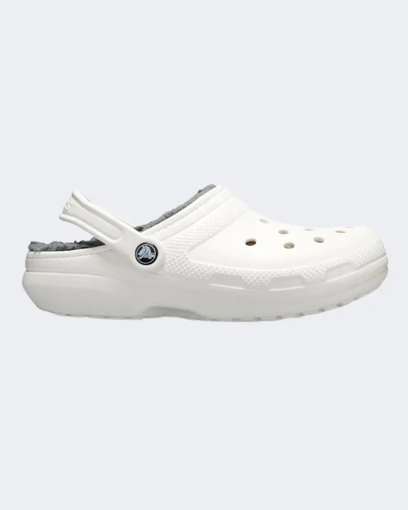 Crocs Classic Lined Clog Unisex Lifestyle Slippers White/Grey