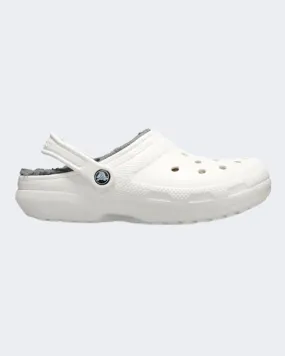 Crocs Classic Lined Clog Unisex Lifestyle Slippers White/Grey