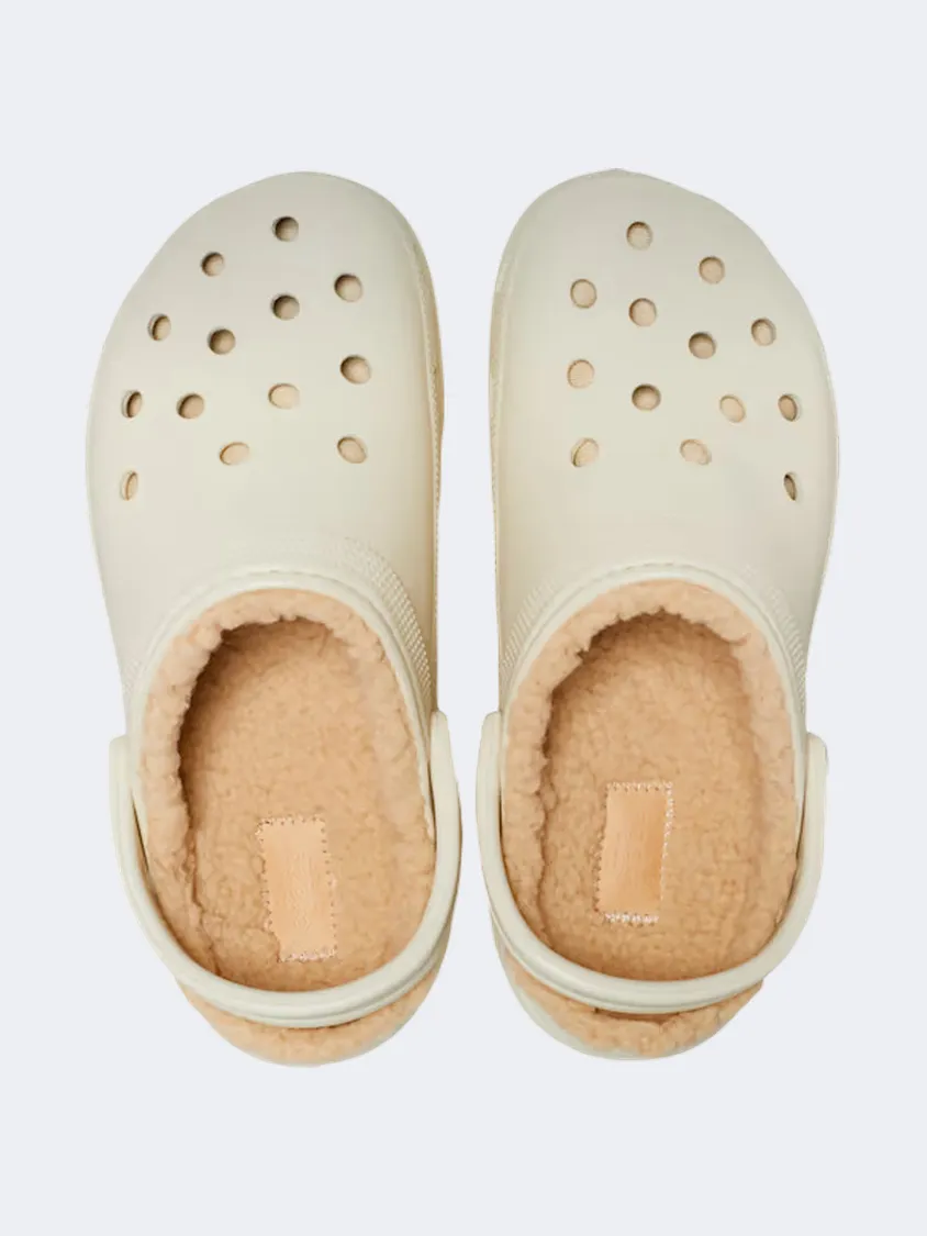 Crocs Classic Platform Lined Clog Women Lifestyle Slippers Bone