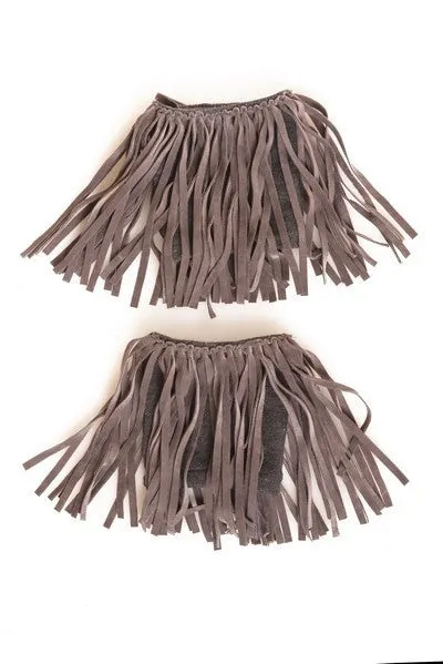 Faux Suede Fringe Boot Cover