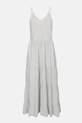 JANA LONG DRESS | WHITE & BLUE STRIPES
