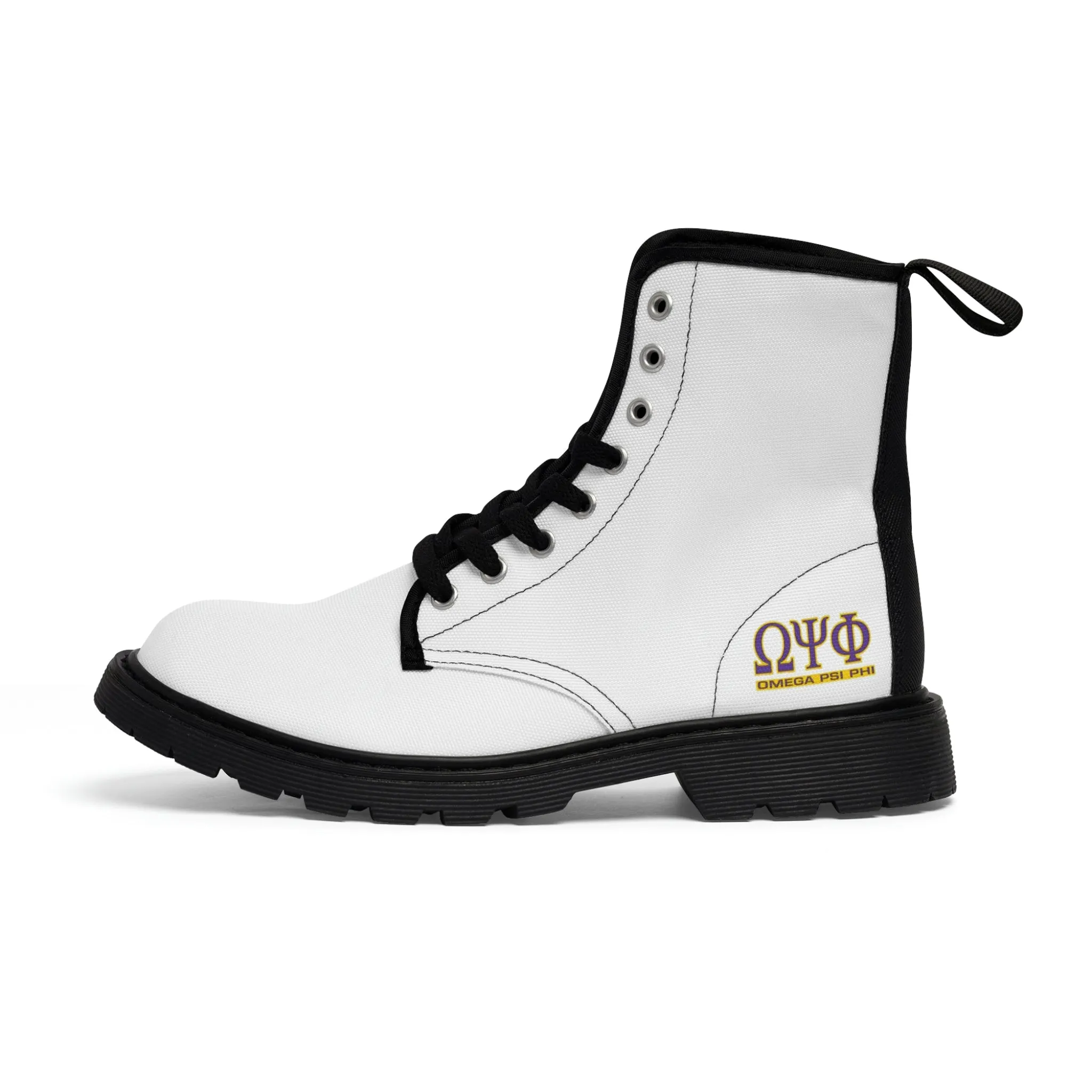 Omega Psi Phi Men's Canvas Boots