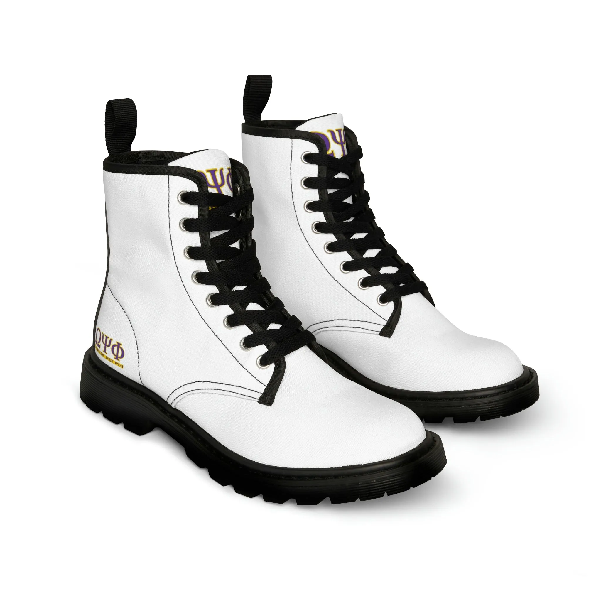 Omega Psi Phi Men's Canvas Boots