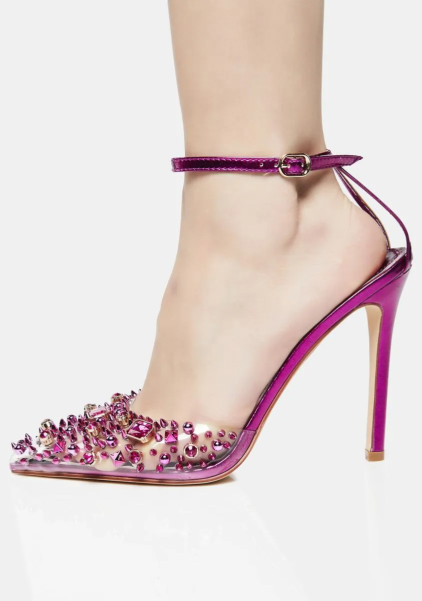 Pink Popstar Jeweled Heels