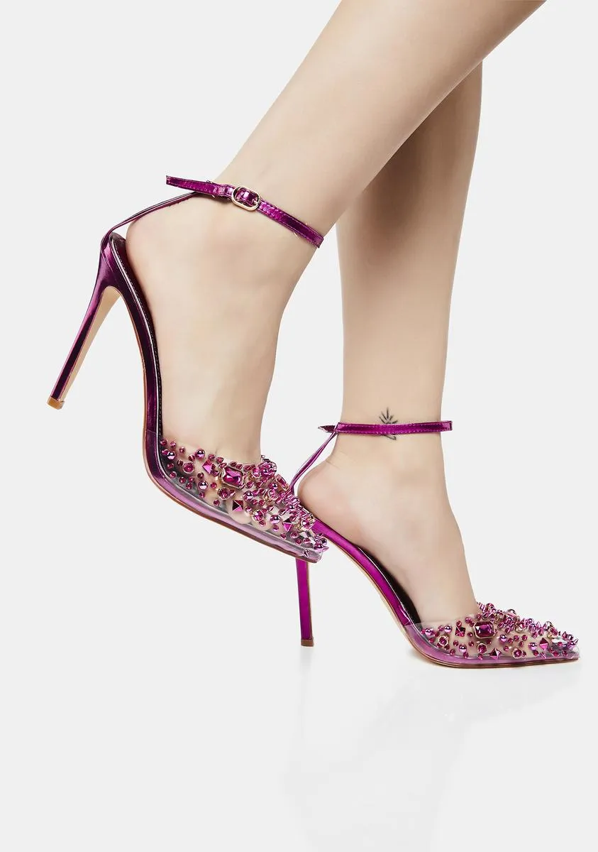 Pink Popstar Jeweled Heels