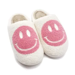 Pink Smiley Face Slippers
