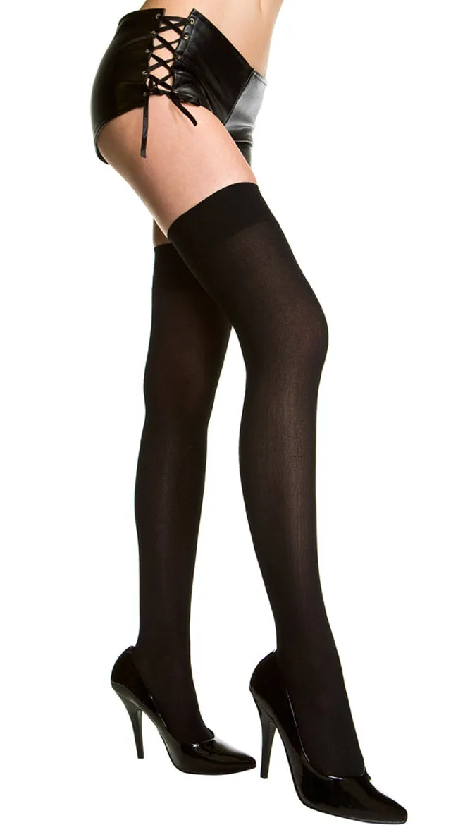Plus Size Opaque Thigh Highs