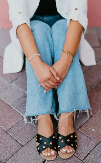 Roll Up-Star Studded Sandal