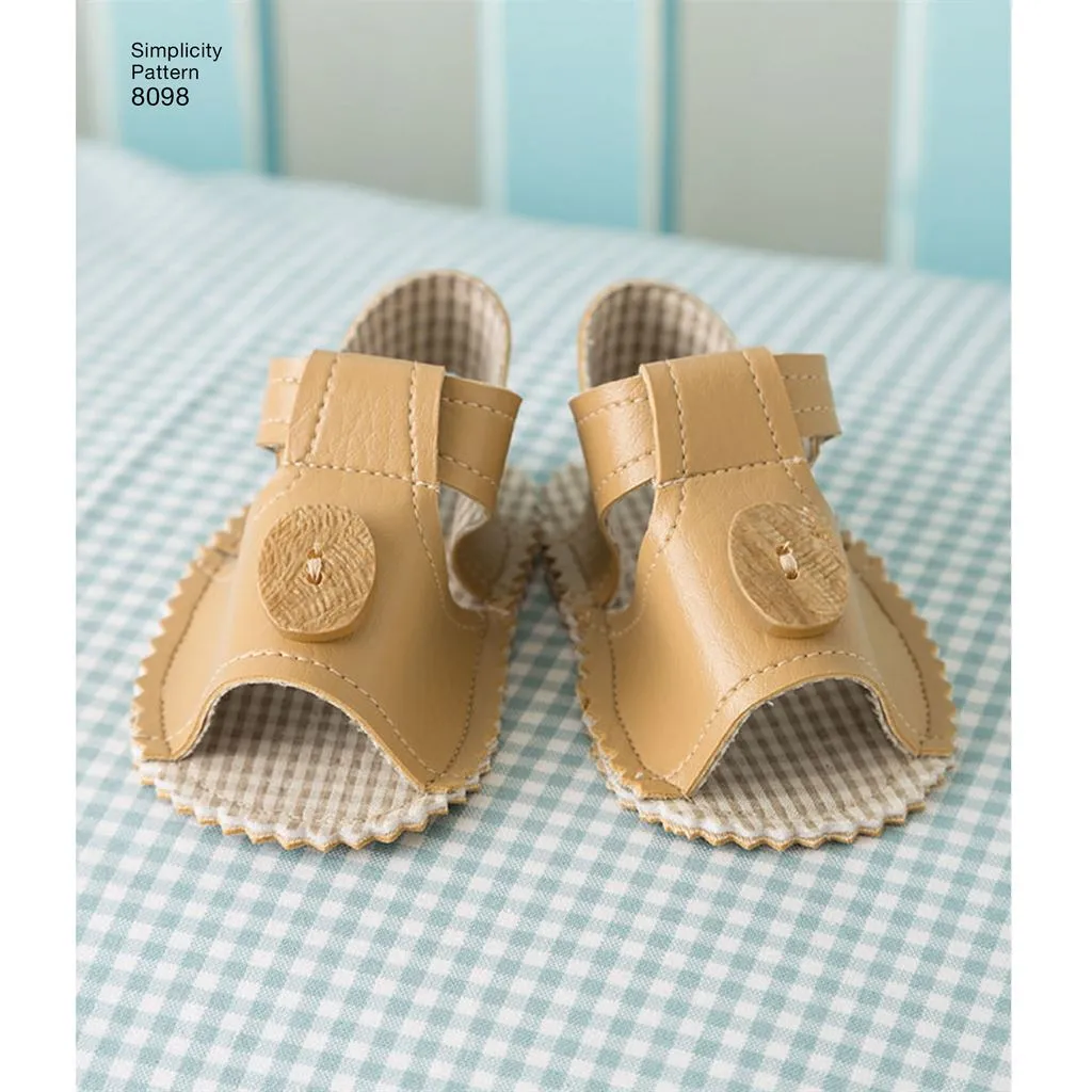 Simplicity Pattern 8098 Babies' Rompers, Sandals, and Stuffed Duck