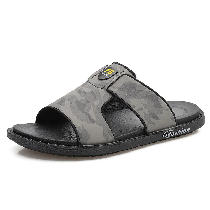 Slippers Soft Sole Leather Flip Flops Non-slip Beach Shoes Men Shoes