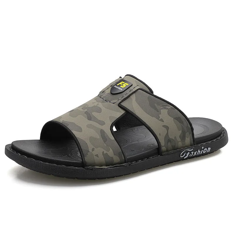 Slippers Soft Sole Leather Flip Flops Non-slip Beach Shoes Men Shoes