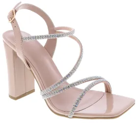 Strap Rhinestone Heels