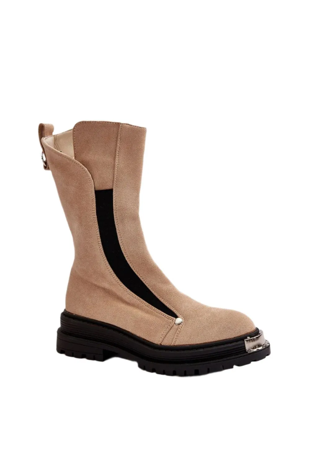 TEEK - Minimized Plate Zippered Stretch Boots