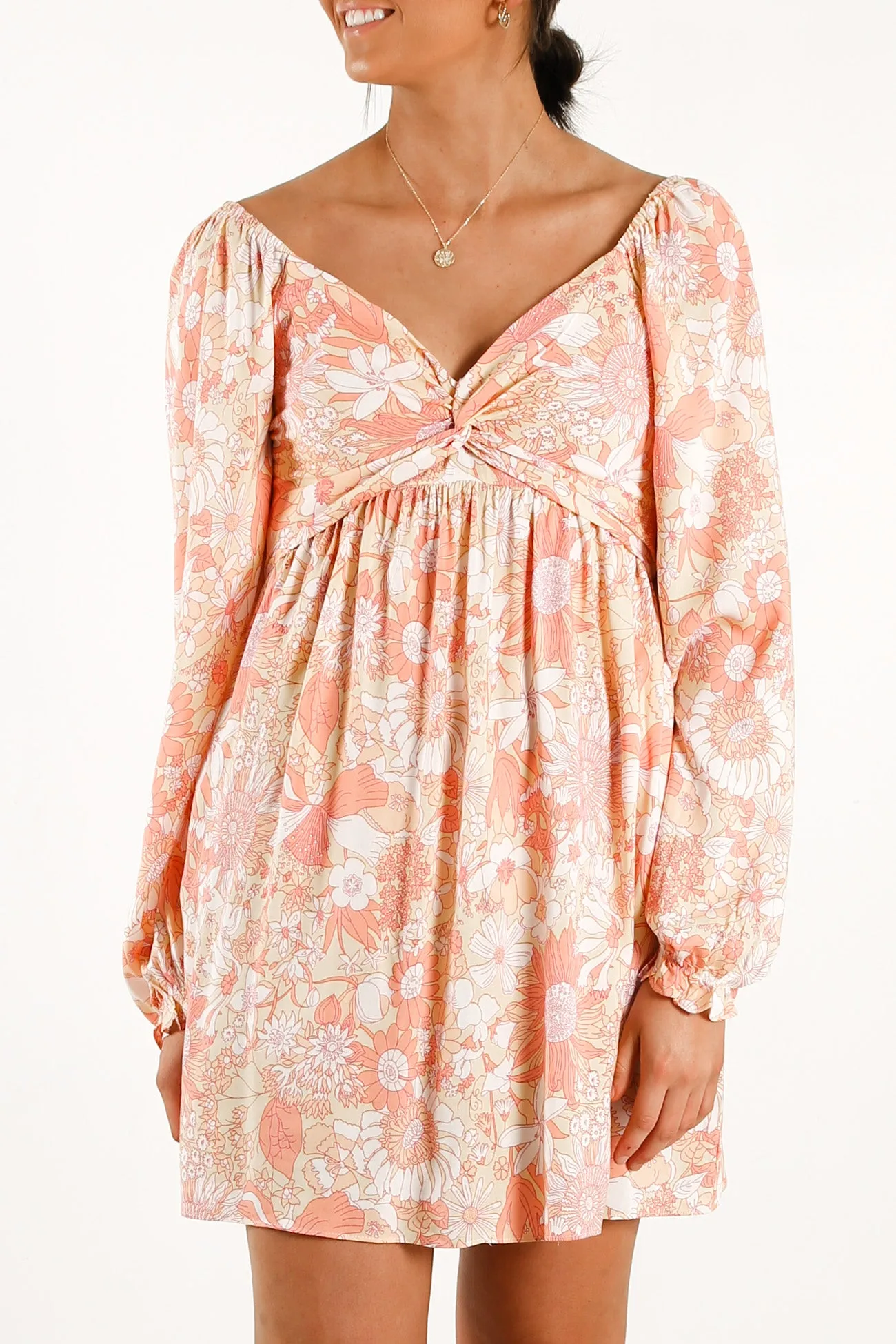 Tylah Mini Dress Orange Floral