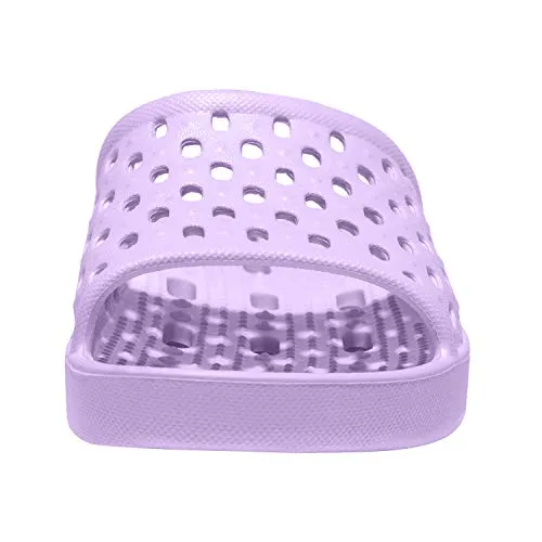 WOTTE Shower Sandals Women Quick Drying Bath Slippers Non Slip Dorm Shoes Size 5.5 Purple