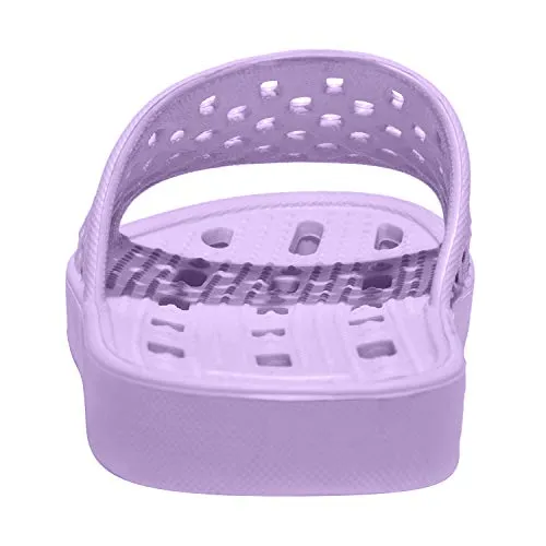 WOTTE Shower Sandals Women Quick Drying Bath Slippers Non Slip Dorm Shoes Size 5.5 Purple