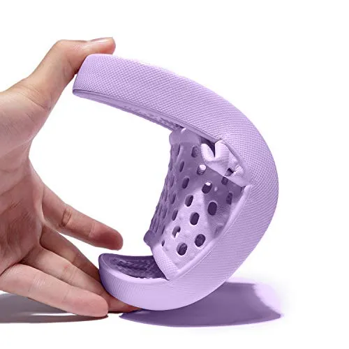 WOTTE Shower Sandals Women Quick Drying Bath Slippers Non Slip Dorm Shoes Size 5.5 Purple